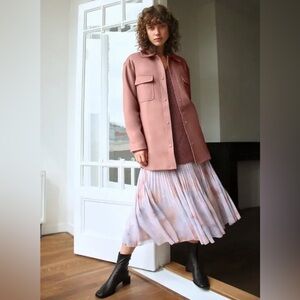 Aritzia Wilfred Rialto Shirt Jacket Nostalgia Rose Size XS